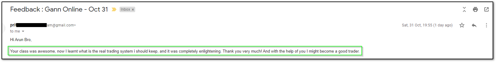 2020 11 01 22 37 01 Feedback   Gann Online Oct 31 harmonicstraders@gmail.com Gmail - Harmonics Traders - Testimonials