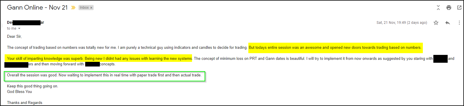 2020 11 23 19 31 06 Gann Online Nov 21 harmonicstraders@gmail.com Gmail - Harmonics Traders - Testimonials