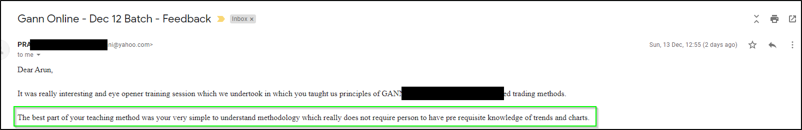 2020 12 15 21 47 42 Gann Online Dec 12 Batch Feedback harmonicstraders@gmail.com Gmail 1 - Harmonics Traders - Testimonials