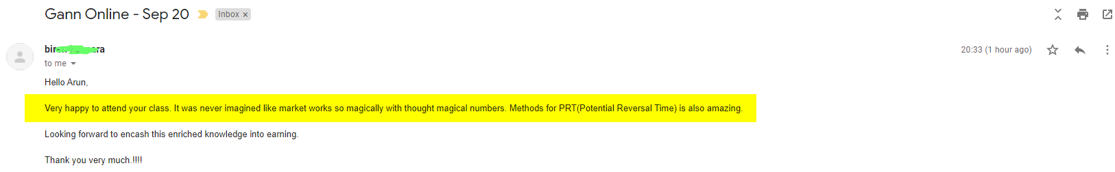 Biren Gann Online Sep 20 - Harmonics Traders - Testimonials