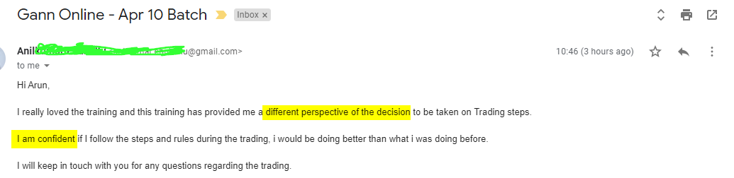 GannAnil - Harmonics Traders - Testimonials