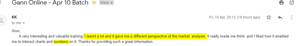 GannKatheravan - Harmonics Traders - Testimonials