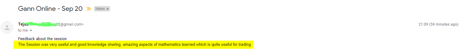 TejasGann Online Sep 20 - Harmonics Traders - Testimonials