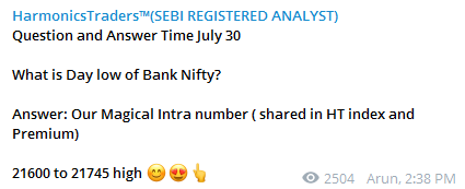 jull 30cc - Nifty and Bank Nifty Magical Numbers
